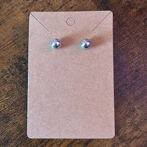 ❤️ ⭐ Silver Ball Earrings
